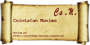 Csintalan Maxima névjegykártya